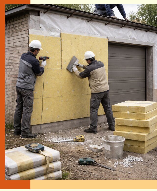 Утепление гаража снаружи в волжском качественно и надёжно