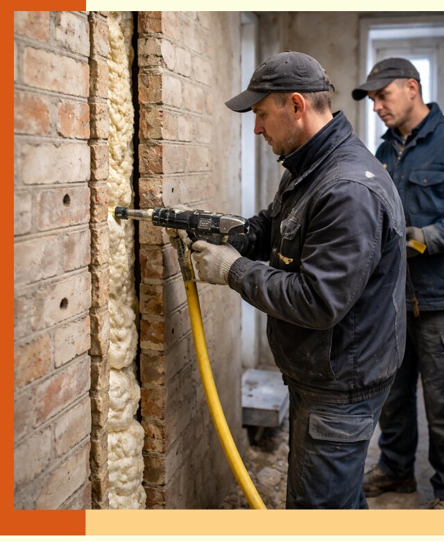 Межстеновое утепление пенополиуретаном в волжском